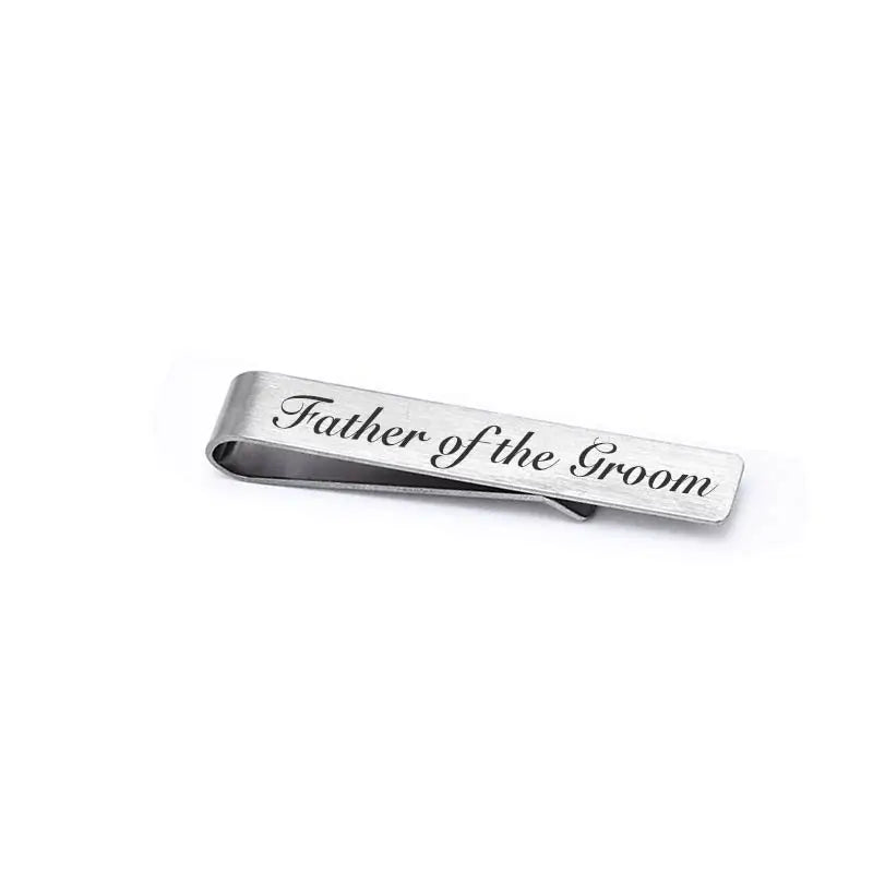 Men's Brushed Stainless Steel Tie Clip – Groom, Best Man & Groomsman Wedding Gift
