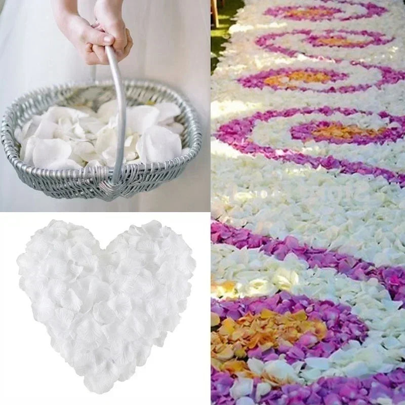 1000Pcs Artificial Silk Rose Petals Romantic Party Home Decoration Valentine's Day Wedding Wreath Flower Rose Petals Decoration