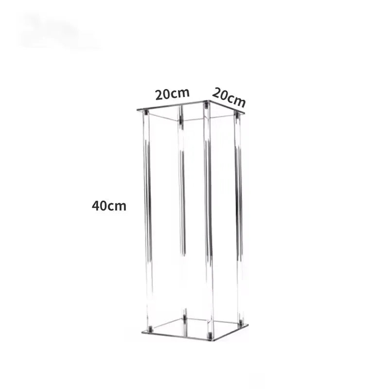 10 vases en acrylique, vases transparents, centres de table, décoration de mariage, colonnes florales