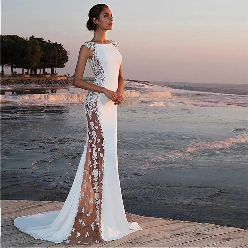 Bridesmaid Dress Magic Lace Evening Gown Sleeveless Long fitted formal Party dress floor-length cocktail dress