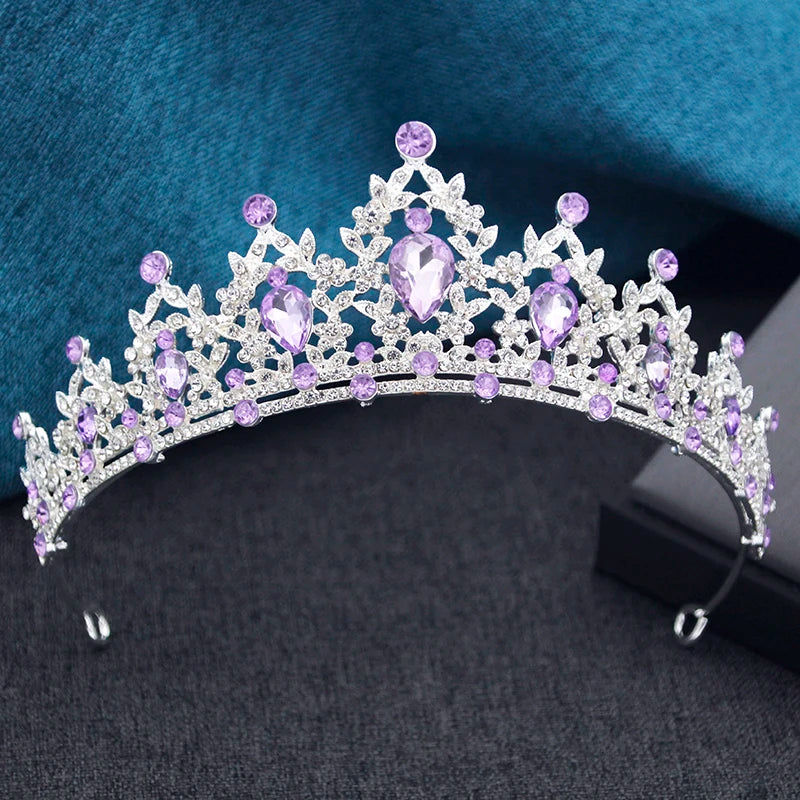 Couronnes et diadèmes de mariée princesse pour filles, bal de promo, anniversaire, robe de mariée, bijoux de cheveux, accessoires de tête de fête
