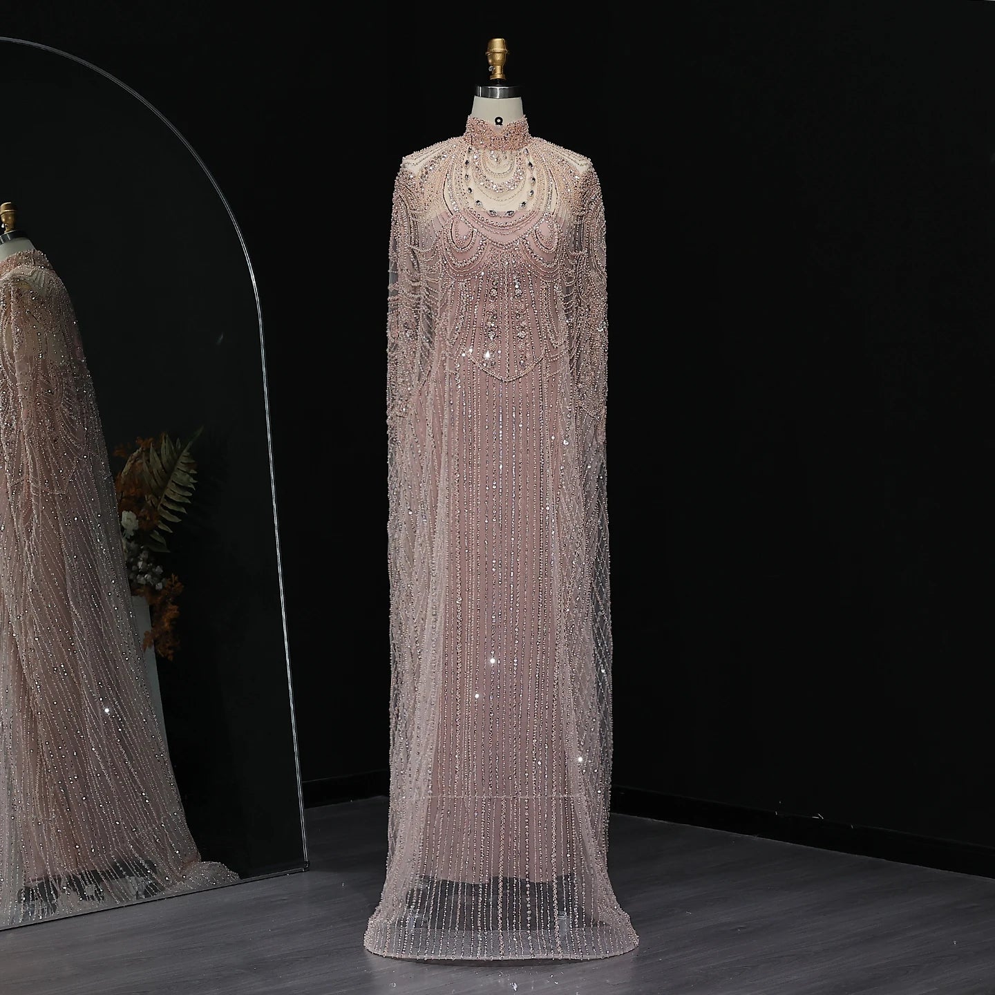 Robes de soirée personnalisées, robe de bal de luxe sexy, Caftan, robe de mariée nude, formelle, élégante et exquise, robe de soirée de haute qualité pour femmes