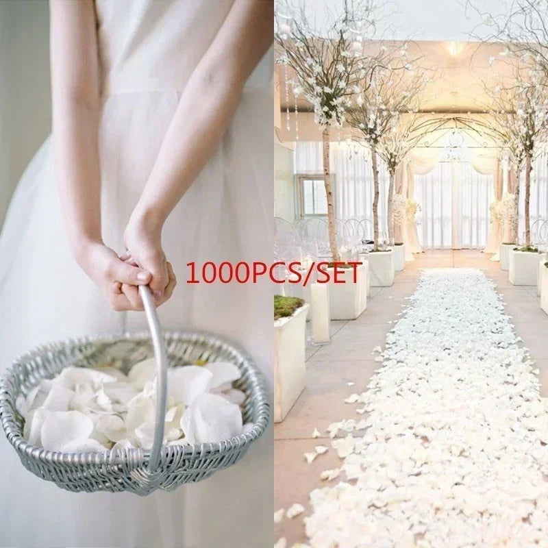 1000Pcs Artificial Silk Rose Petals Romantic Party Home Decoration Valentine's Day Wedding Wreath Flower Rose Petals Decoration