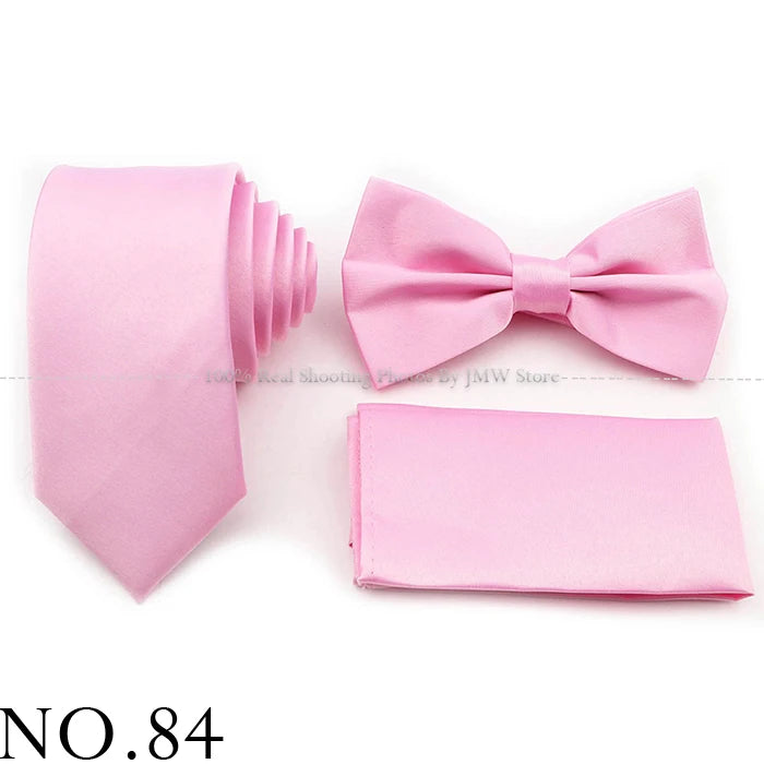 Ensemble cravate et nœud papillon violet bleu sauge vert en polyester, boutons de manchette et broche pour costume de marié, cravate de mariage, accessoire de chemise