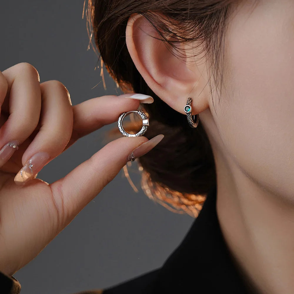 Luxury 5A Zircon Vintage Stud Earrings — 925 Sterling Silver