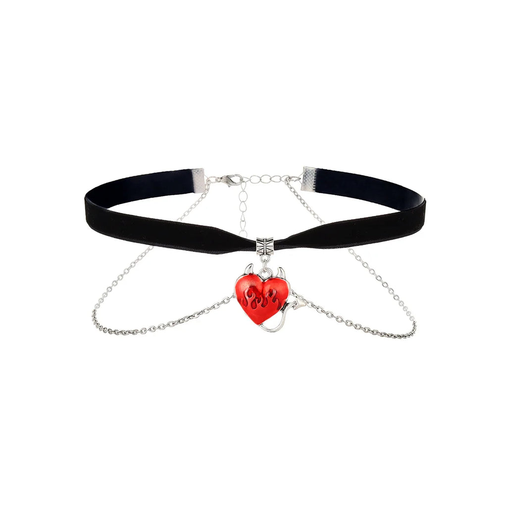 Collier ras-du-cou « rose épanouie en dentelle gothique » — style Lolita