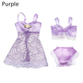 3 pièces/ensemble pyjamas colorés 3 en 1 vêtements sous-vêtements lingerie soutien-gorge robe dentelle accessoires de maison pour poupée 1/6
