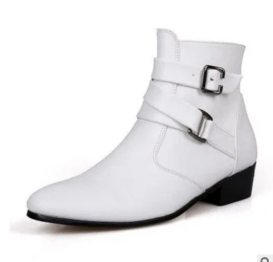 Brand Men's Boots Leather Oxford Dress Shoes Male British Chelsea Shoe Mens Winter Business Point Footwear 2025 Ankle Boots
