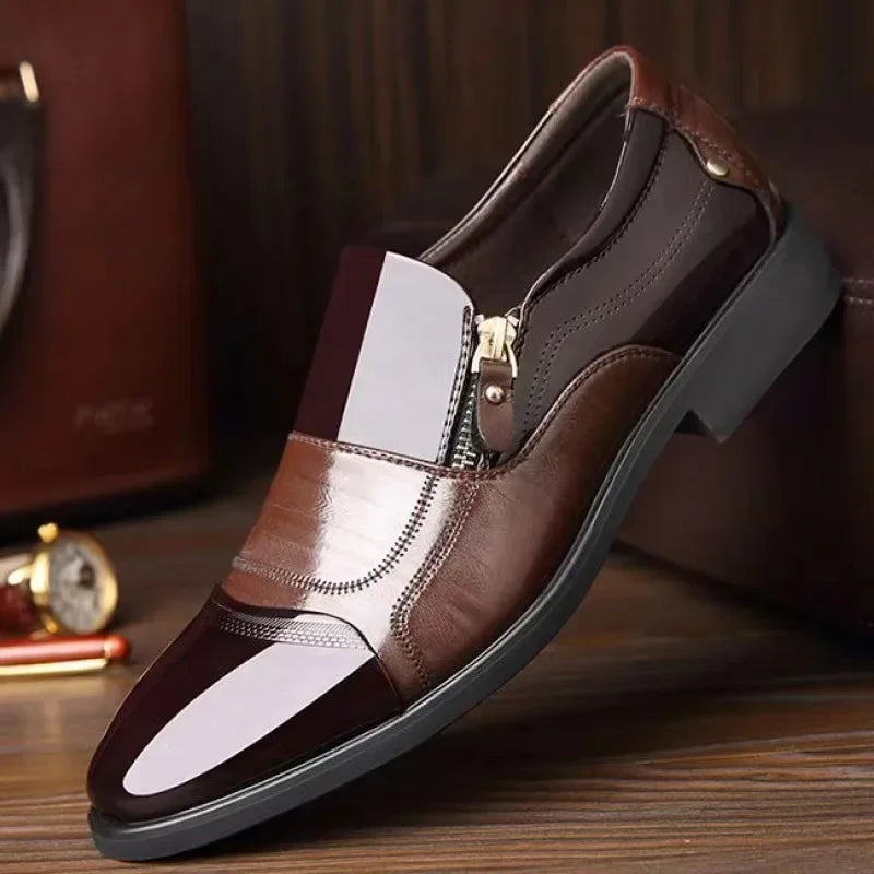 Chaussures Homme Chaussures en Cuir Chaussures Habillées D'affaires Décontractées Tout-Aller Anti-Choc Résistantes à l'Usure Chaussures Homme