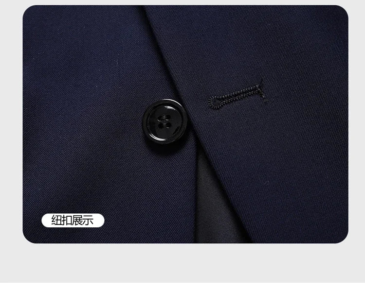 Solid Color Blazer Men's Fashion Business Solid Color British Style Professional Work Groom Wedding Dress Best Man Blazer Jacket