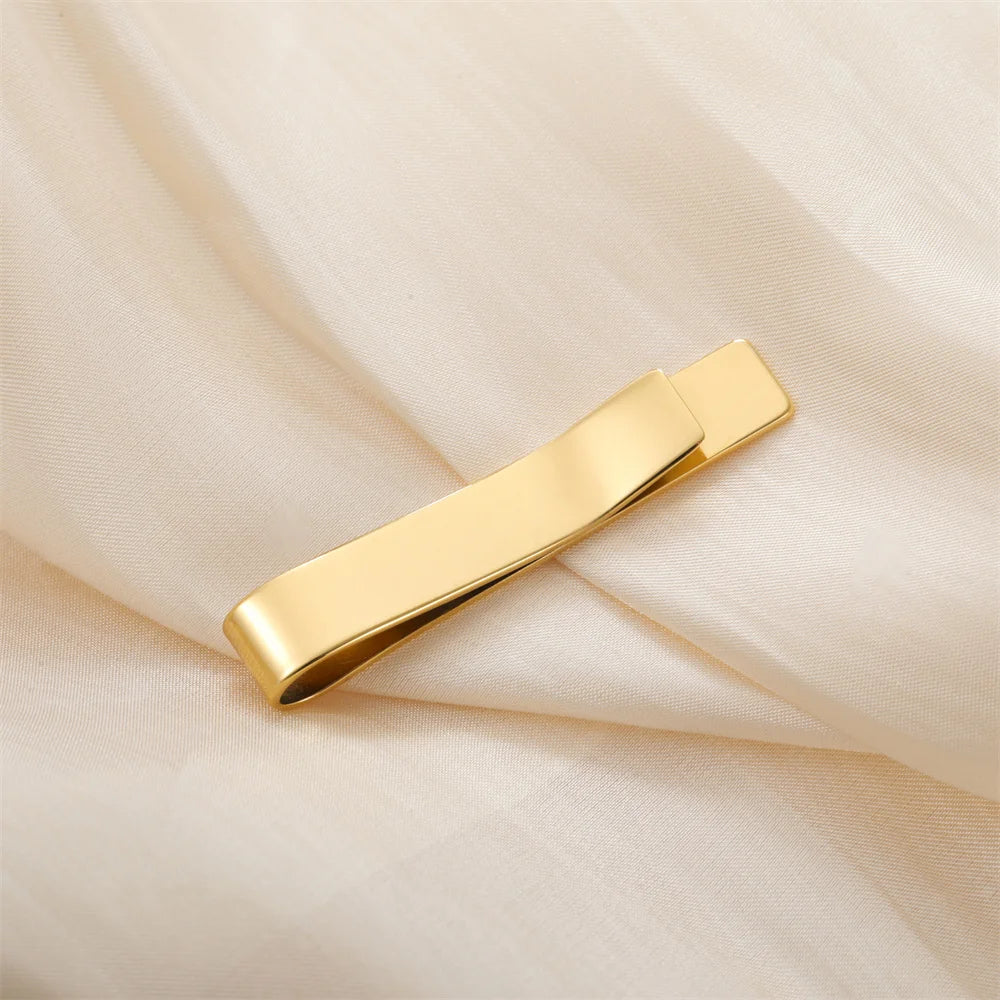 Men's Stainless Steel Tie Clip Set | Groom & Groomsmen Wedding Accessory