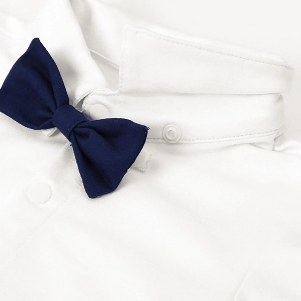 Ensemble Costume Bébé Garçon Tenue Formelle pour Mariage 1er Anniversaire Nouveaux-nés Barboteuse Gilet Pantalon Vêtements de Gentleman
