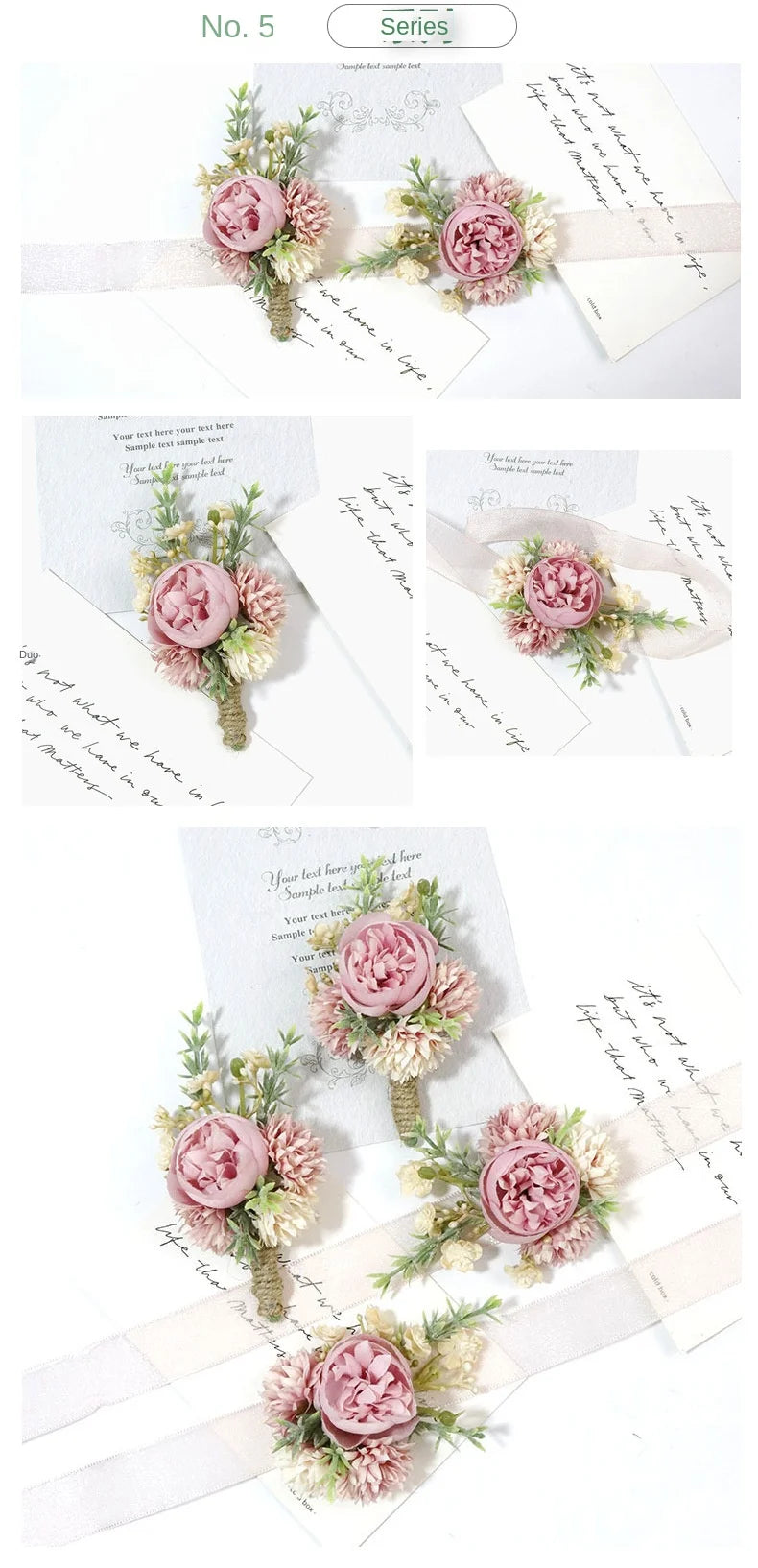 Wedding Boutonniere & Corsage | Silk Flower Pin for Groom, Groomsmen & Guests