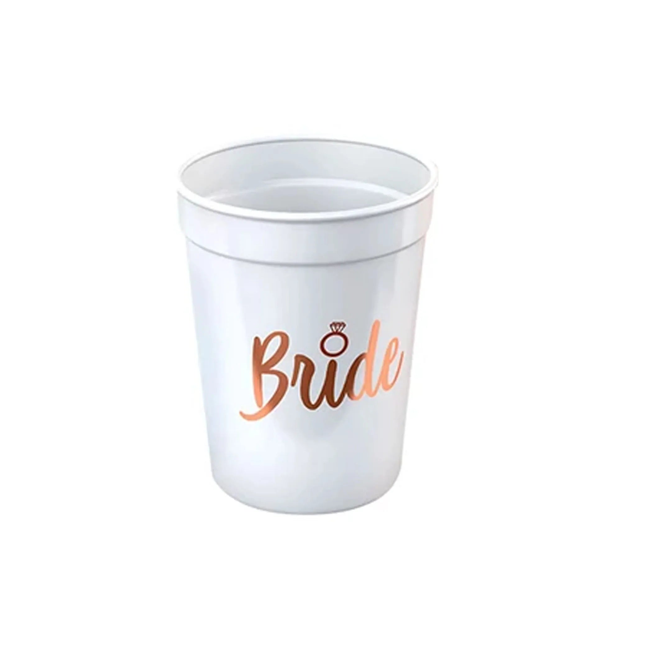 Lot de tasses en plastique pour enterrement de vie de jeune fille - Équipe de la mariée - Cadeau de douche nuptiale - Articles de fête pour enterrement de vie de jeune fille - Décoration de mariage