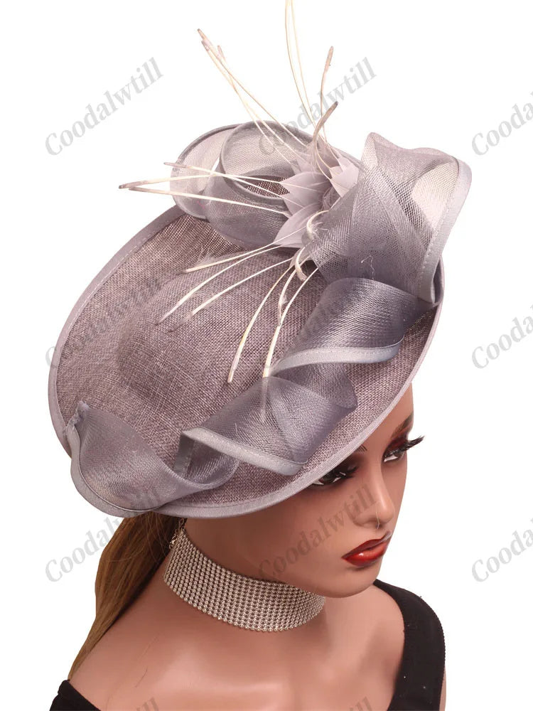 Mini chapeau bibi pour femme, élégant, pour thé, derby, Kentucky, fleur, plume, pour cocktail, mariage