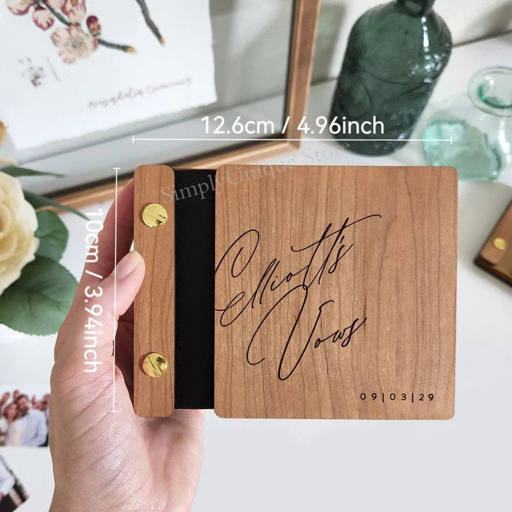Custom Wooden Vow Books – His & Hers Wedding Vow Booklets | Bride & Groom Keepsake