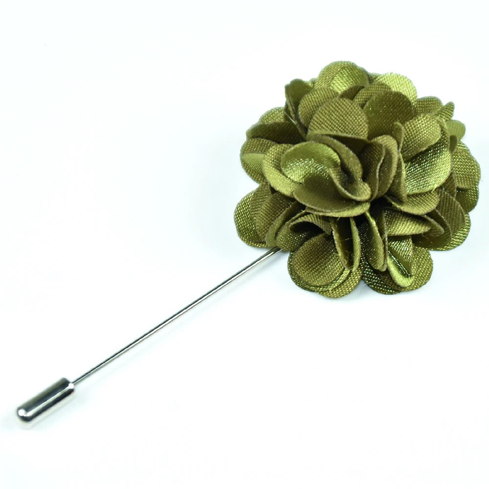 Korean-Style Fabric Flower Boutonniere Corsage Pin | Groom & Wedding Party