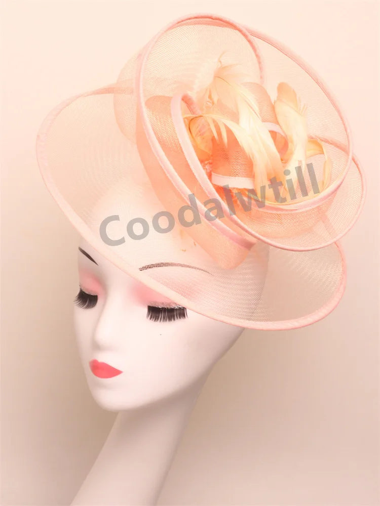 Accessoires de Cheveux de Mariée Voiles en Plumes Chapeaux Fascinators Chapeaux de Cocktail Coiffes Dames Course Occasion Chapeau de Fascinator Bandeau
