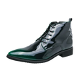 Bottes de luxe pour homme à paillettes, tendance, violettes, montantes, chaussures de mariage pour homme, bouts pointus, fermetures éclair, chaussures de ville pour homme, grande taille 47