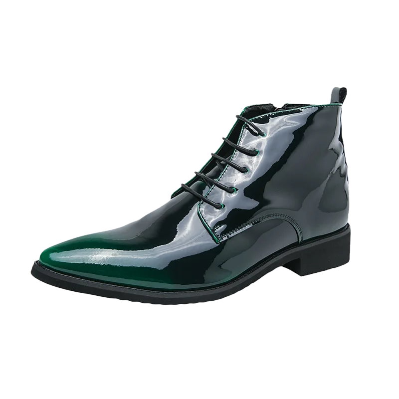 Bottes de luxe pour homme à paillettes, tendance, violettes, montantes, chaussures de mariage pour homme, bouts pointus, fermetures éclair, chaussures de ville pour homme, grande taille 47