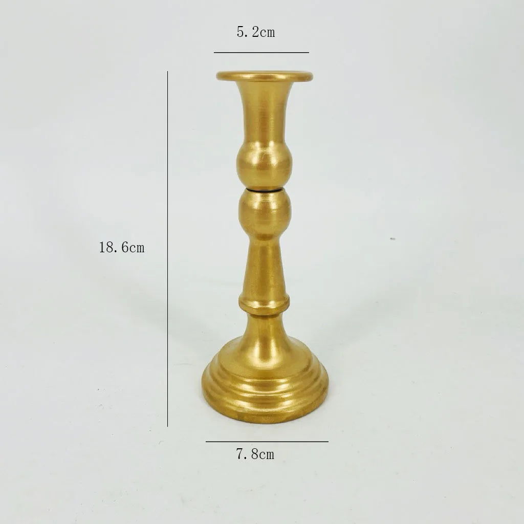Chandelier en Métal Vintage, Bougeoir à 3 Bras/3 Coupelles avec Base Solide, Décoration de Mariage, Centre de Table Rétro pour Ornement de Table à Domicile