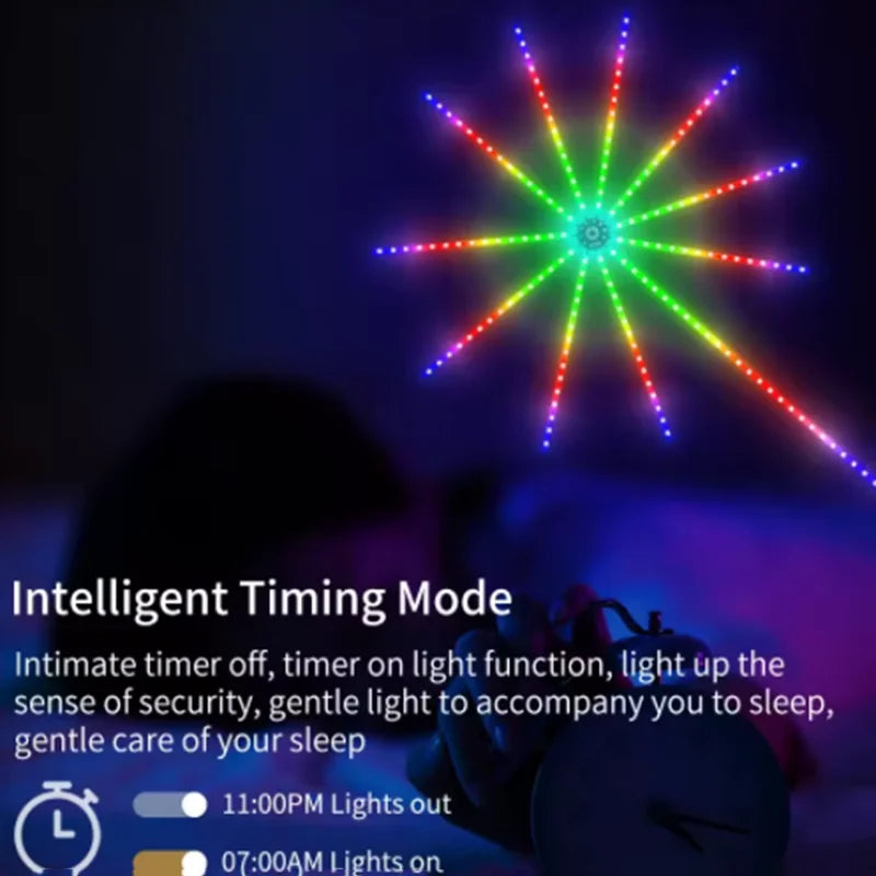 Guirlande lumineuse de Noël intelligente RVBIC à LED, bande lumineuse USB, lampe guirlande LED, pour l'extérieur, le jardin, la chambre, le camping, la décoration de mariage, lumières féériques