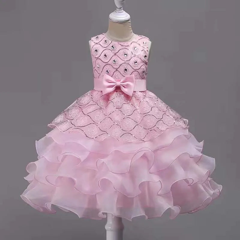 Robe de demoiselle d'honneur pour mariage, pour bébé fille de 2 à 8 ans, tenues d'anniversaire, robes de première communion pour enfants, tenues de fête pour petites filles
