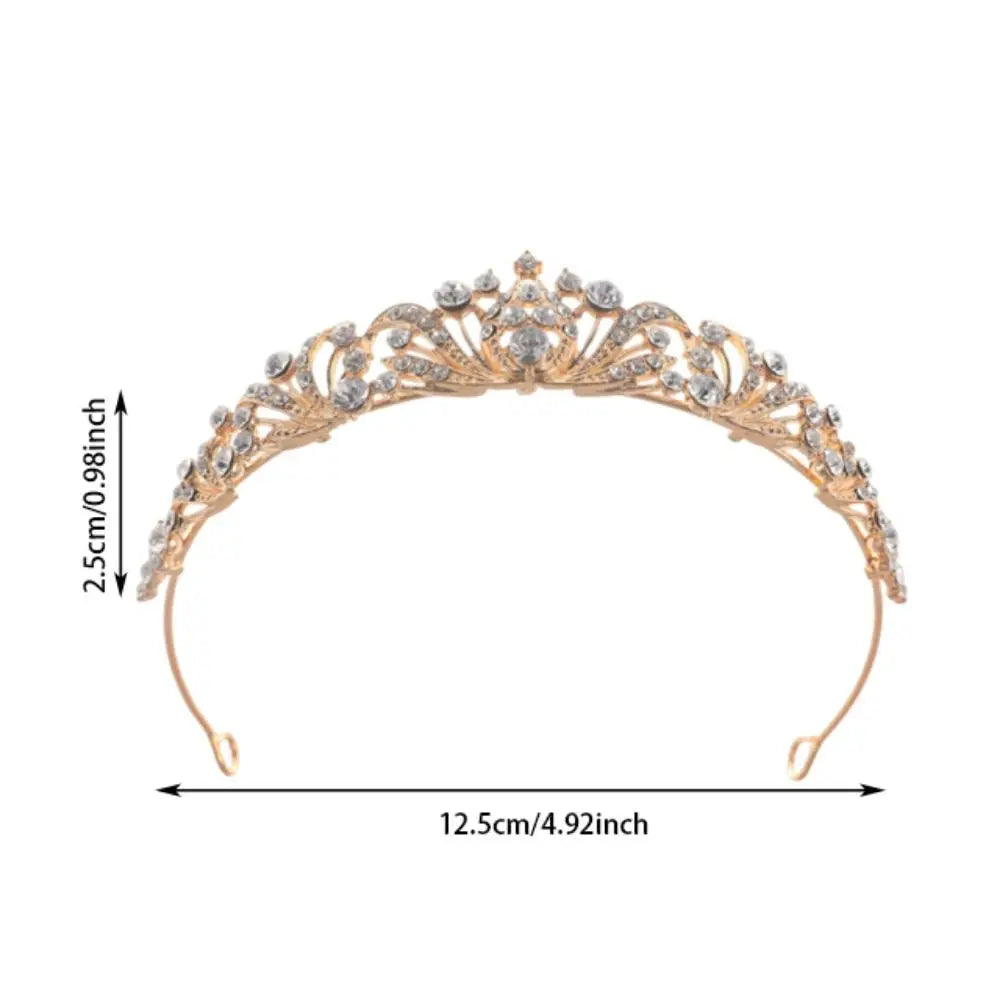 Accessoires pour cheveux Strass Couronnes de mariée Cristal Couronne de mariage élégante Tiaras de princesse légères et tendance Célébrations
