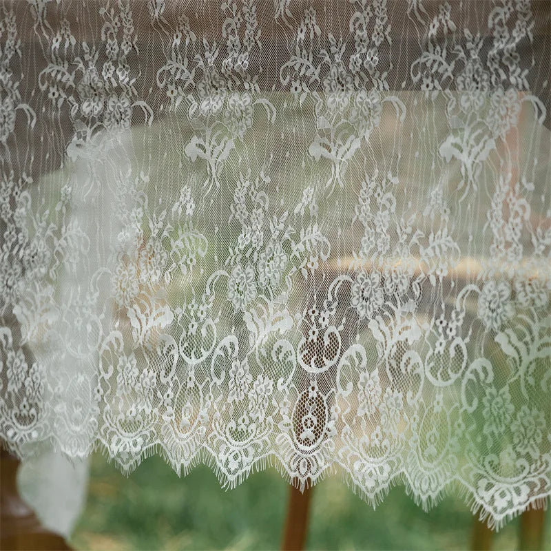 Nappe de mariage blanche en dentelle vintage pour réception de mariage, décor bohème, Saint-Valentin