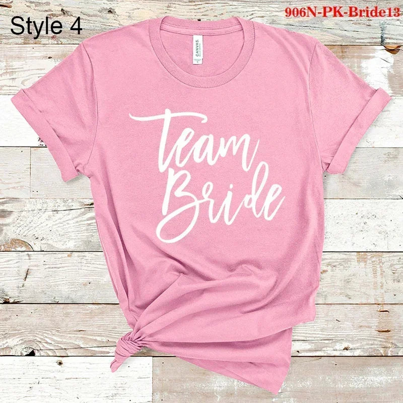 T-shirts de fête prénuptiale EVJF Baby of Honor Mère du marié Jr. Demoiselle d'honneur Mariée Fille de fleurs Brides Babes Team Bride Maid