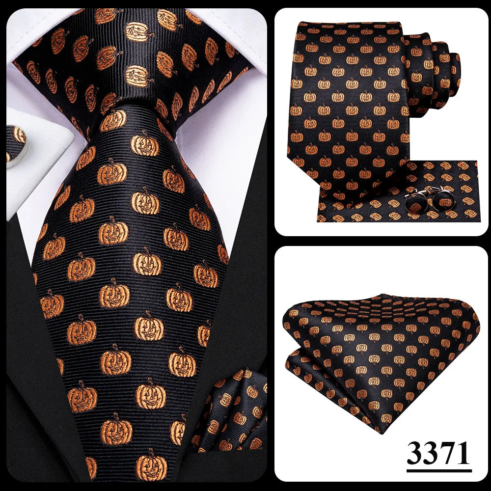 Silk Necktie Gift Set | Groom & Groomsmen Wedding Tie with Pocket Square & Cufflinks