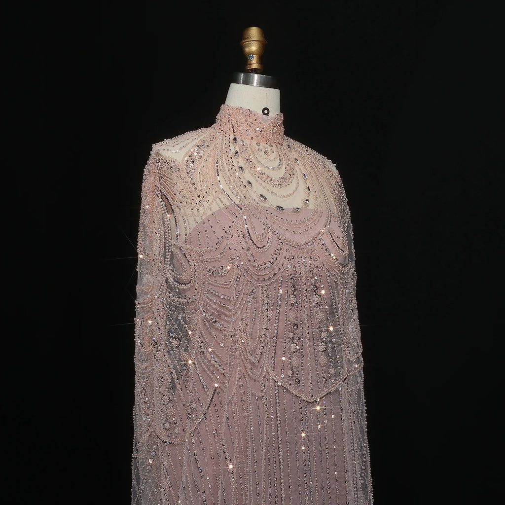 Robes de soirée personnalisées, robe de bal de luxe sexy, Caftan, robe de mariée nude, formelle, élégante et exquise, robe de soirée de haute qualité pour femmes