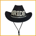 Bride Cowboy Veil Hat Country Western Barn Space Disco Wedding Cowgirl Bach Bachelorette Hen Party Bridal Shower Decoration Gift