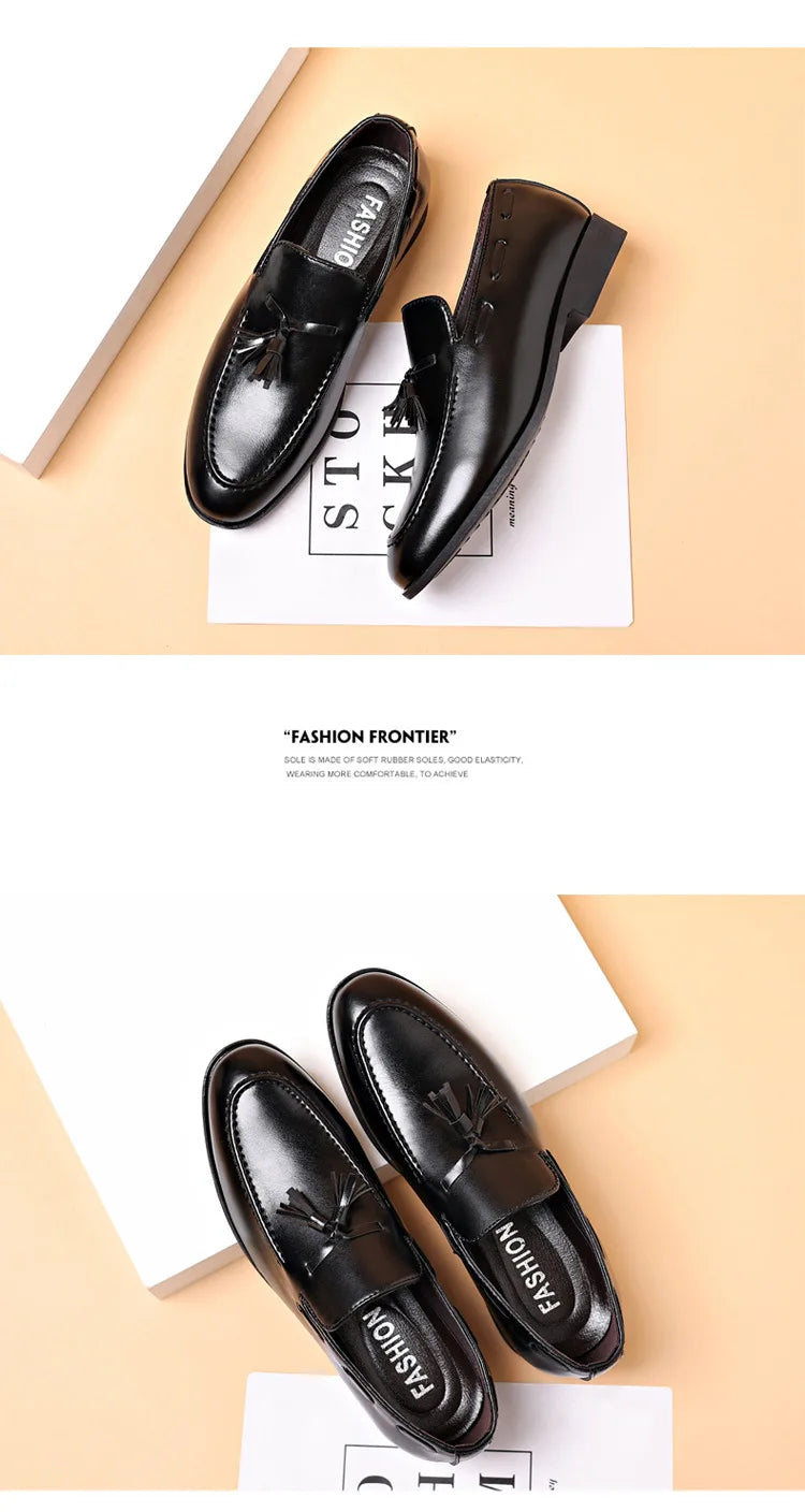 Chaussures Habillées Homme Designer 2025 Nouvelles Chaussures d'Affaires Homme à Enfiler Cuir Bout Pointu Décontractées Zapatos Para Hombres