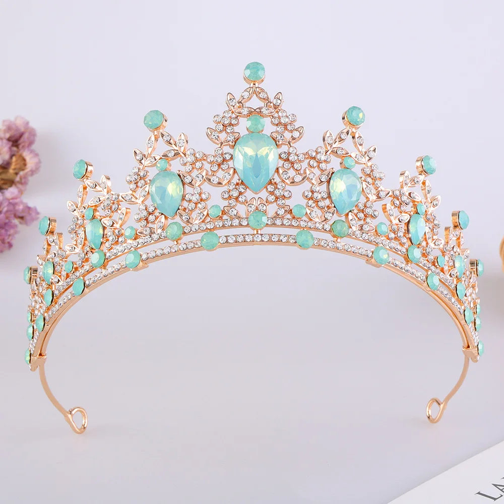 Couronnes et diadèmes de mariée princesse pour filles, bal de promo, anniversaire, robe de mariée, bijoux de cheveux, accessoires de tête de fête