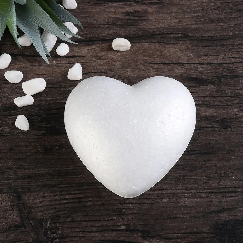 6/8.5/10/15cm Heart Foam Mould White Craft Balls Styrofoam Modelling Polystyrene Wedding Decor DIY Ball Toys Party Decoration