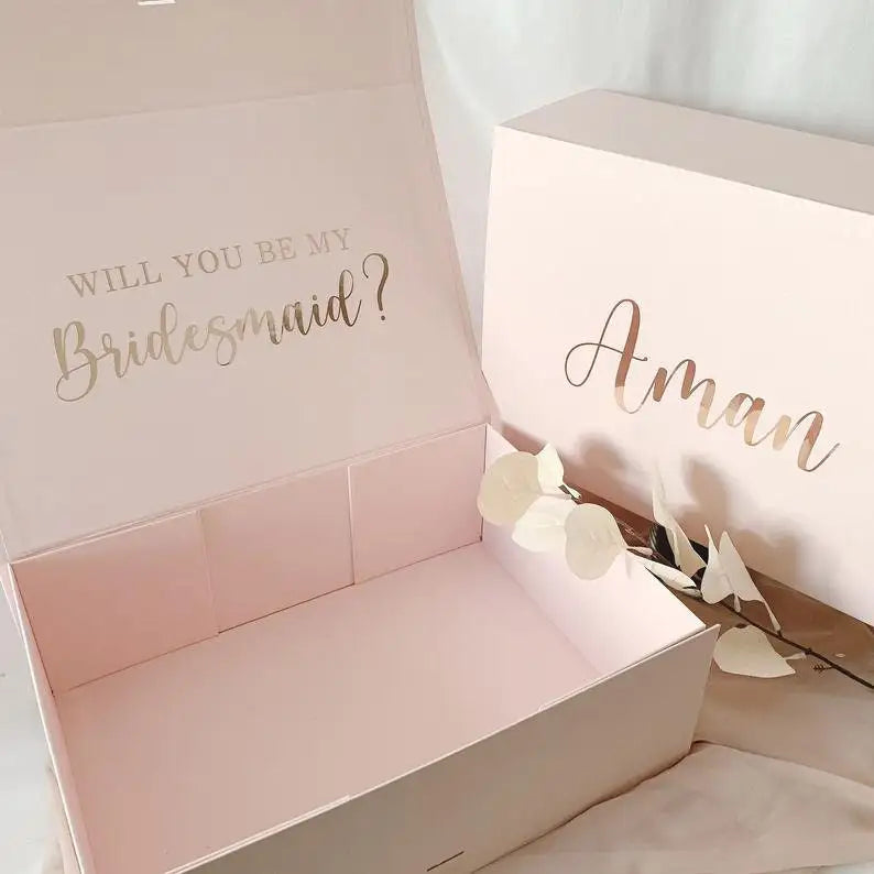 Coffret Cadeau Demoiselle d'honneur Personnalisé Boîte Cadeau Témoin de Mariage Personnalisée Avec Prénom Coffret Cadeau Pour Anniversaire Noël