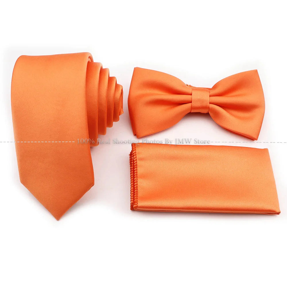 Ensemble cravate et nœud papillon violet bleu sauge vert en polyester, boutons de manchette et broche pour costume de marié, cravate de mariage, accessoire de chemise