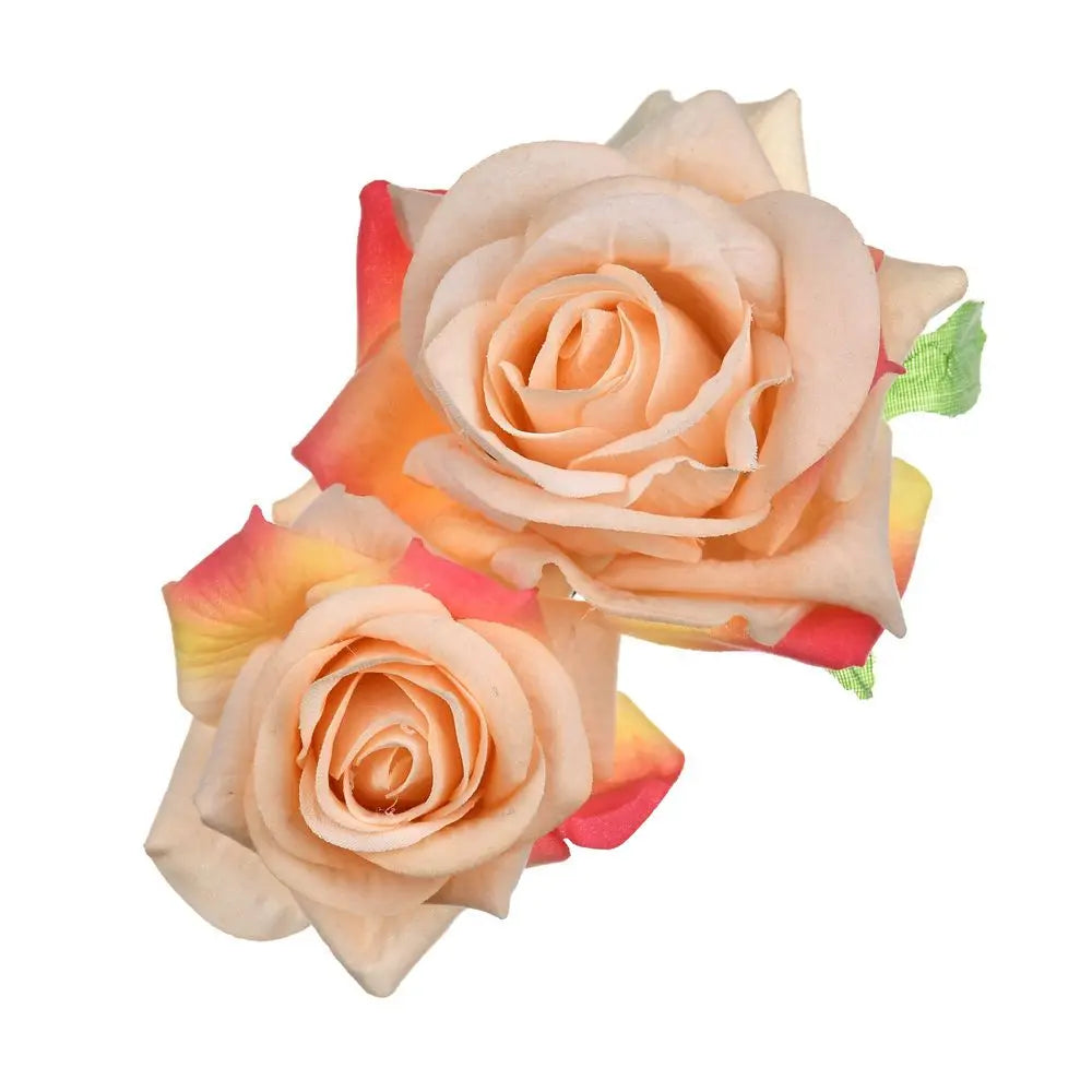 Accessoires de mariée élégants pour festival de mode Bijoux de cheveux de demoiselle d'honneur Double épingle à cheveux rose Pince à cheveux florale de mariée