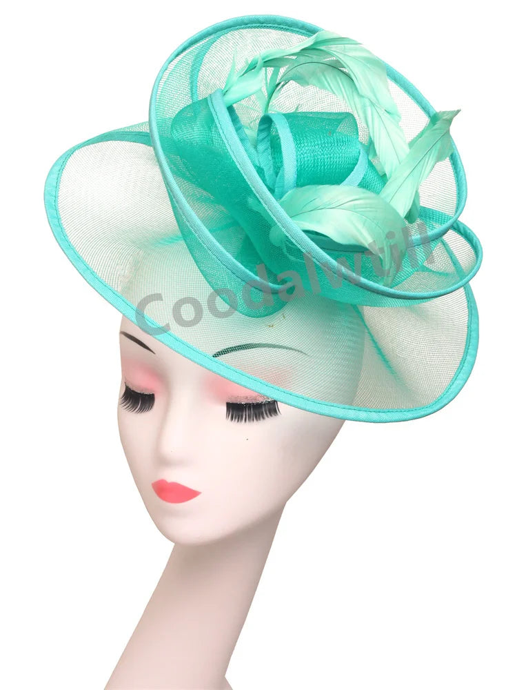Accessoires de Cheveux de Mariée Voiles en Plumes Chapeaux Fascinators Chapeaux de Cocktail Coiffes Dames Course Occasion Chapeau de Fascinator Bandeau