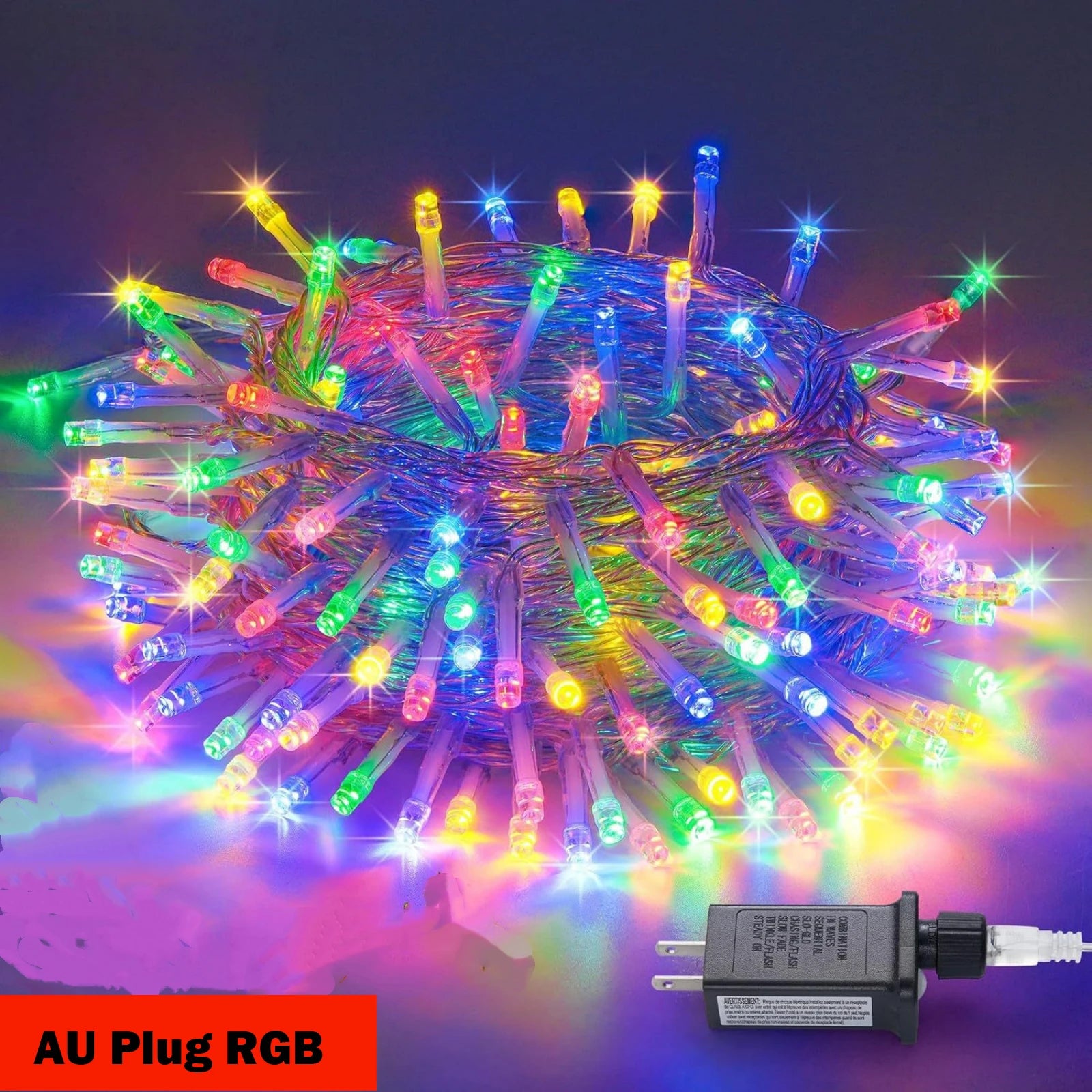 Guirlande lumineuse 24V 100/800LED 8 Modes Étanche Bleu Blanc Chaud RVB Lumières de Noël Fées pour Cour Fête Mariage Décoration
