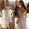 The Whimsy Boho Bridal Gown – Vintage Tulle A-Line Wedding Dress