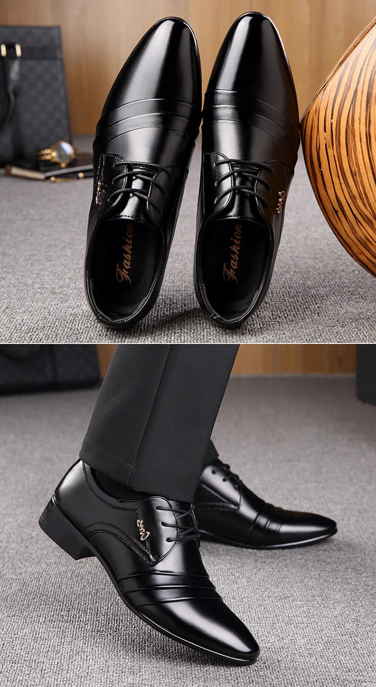 Chaussures de costume d'affaires pour hommes, nouveau modèle de printemps, chaussures grande taille pour hommes 2025, luxe, cuir, décontracté, habillé, haute qualité