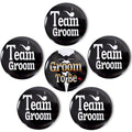 Team Bride & Team Groom Button Pin Set | Bachelorette Party Badges | Bridesmaid Gift Favors