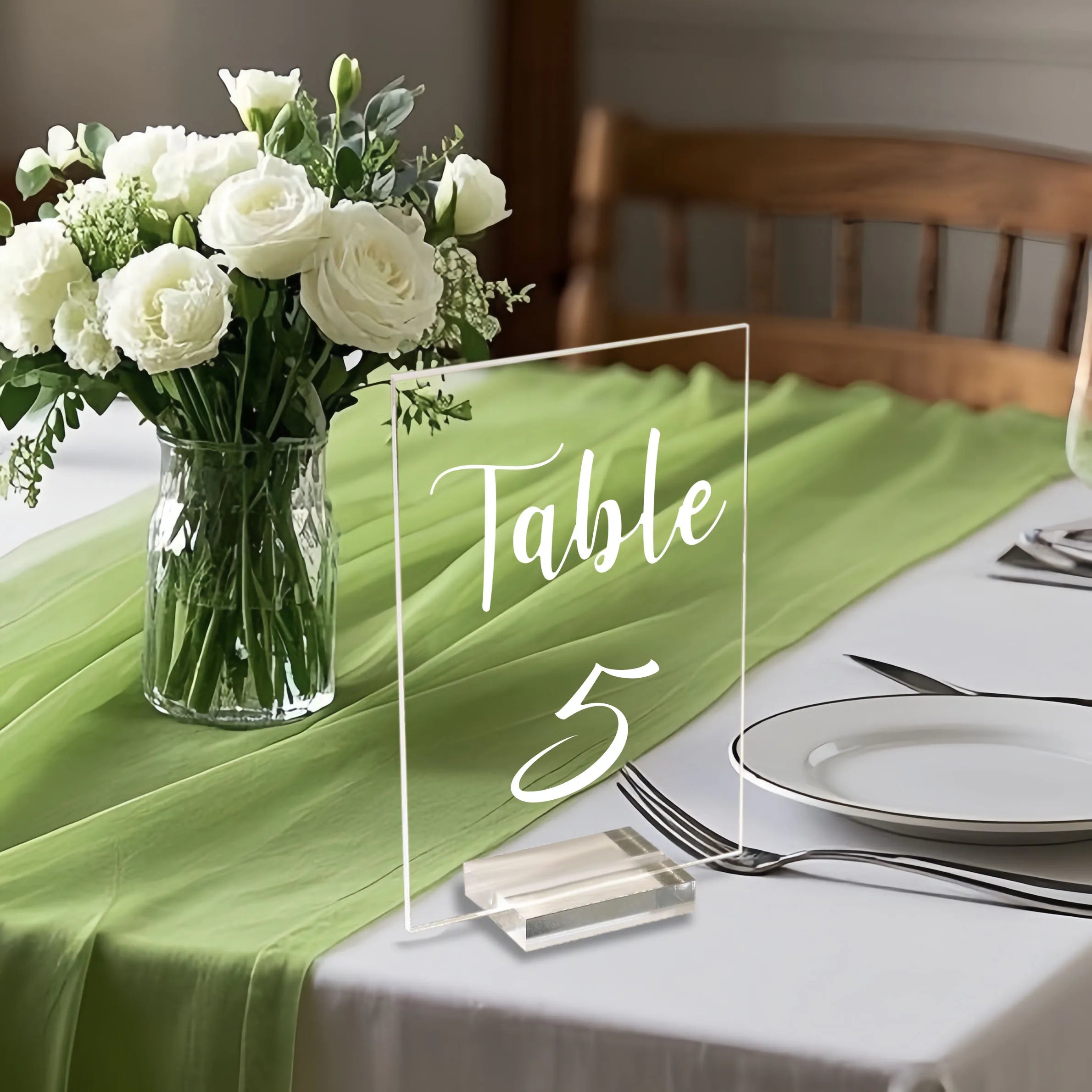 4x6 inch wedding table number with number printed on the base, suitable for weddings, graduation season, birthdays, holiday gath