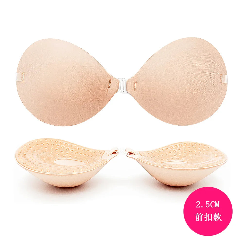 Soutien-gorge adhésif en silicone 6 cm - Invisible push-up étanche pour robes de mariée et dos nus, courbe naturelle pour petites poitrines