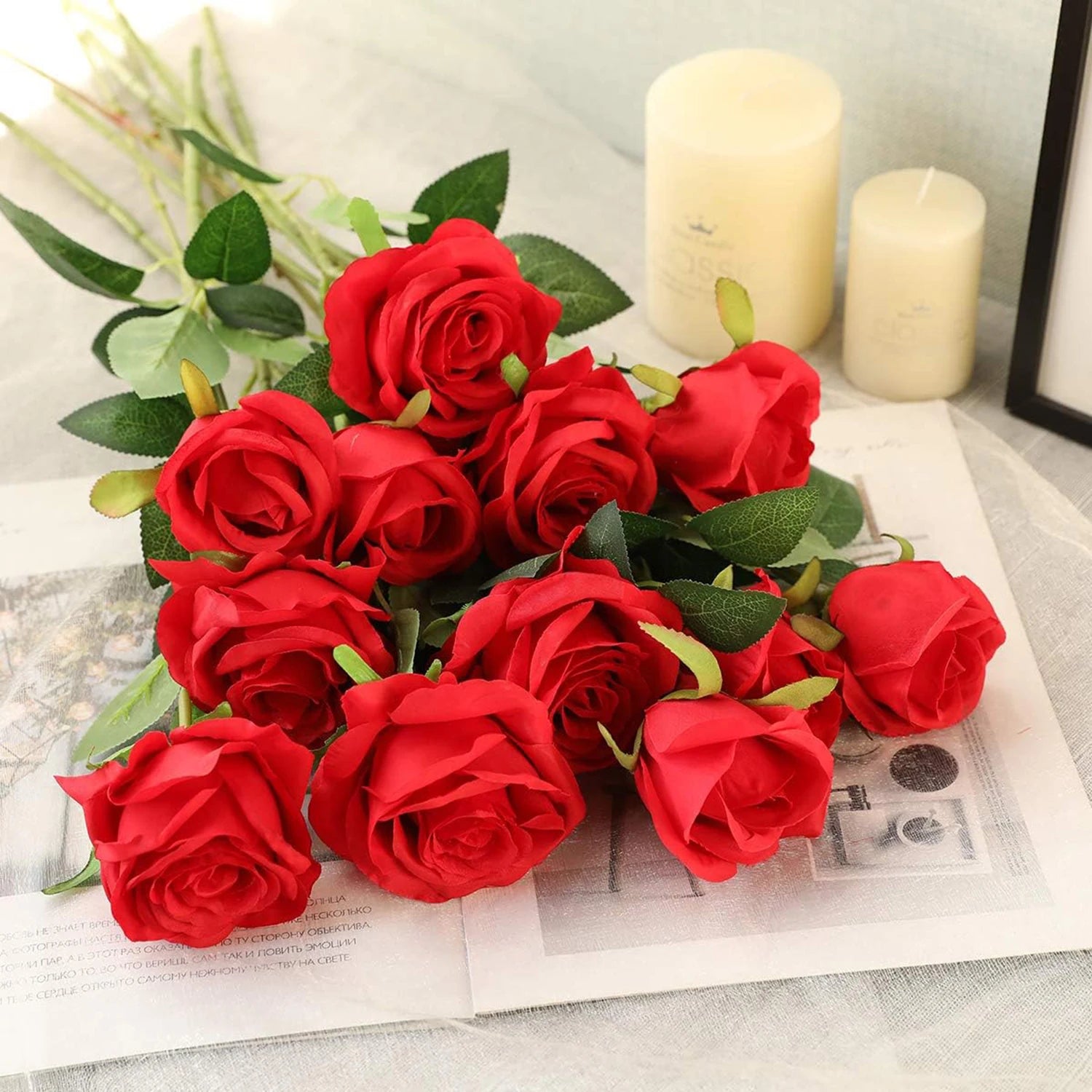 Bouquet de Mariée en Soie Rose Fleur Artificielle — Prêt à Offrir et à Bricoler