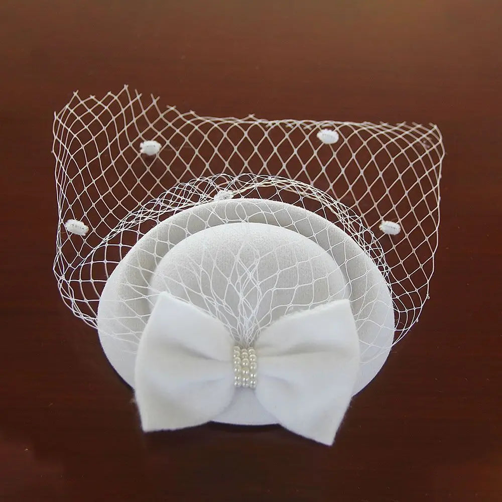 Accessoires Cheveux Serre-têtes Fascinateurs Chapeaux de Mariage Élégants Nœud Feutre Bandeau Pince à Cheveux Fascinateur Chapeau Haut de Forme Mariée