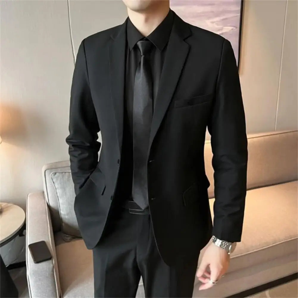 Suits For Men Elegant Wedding 2 Pieces Set Jackets Pants Blazers Slim Fit Formal Outfit Fashion Business Classic 2026 Costume