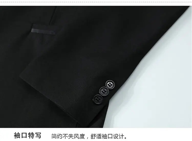 Costume homme pour hommes d'affaires jeunes et d'âge moyen, décontracté, à la mode et élégant, col montant simple, version coréenne de Zhongs